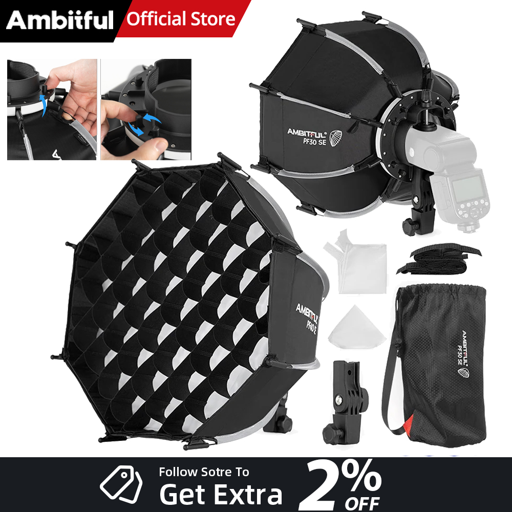 Godox Speedlite Flash - AMBITFUL PF30/PF40 30cm/40cm Mini Softbox a