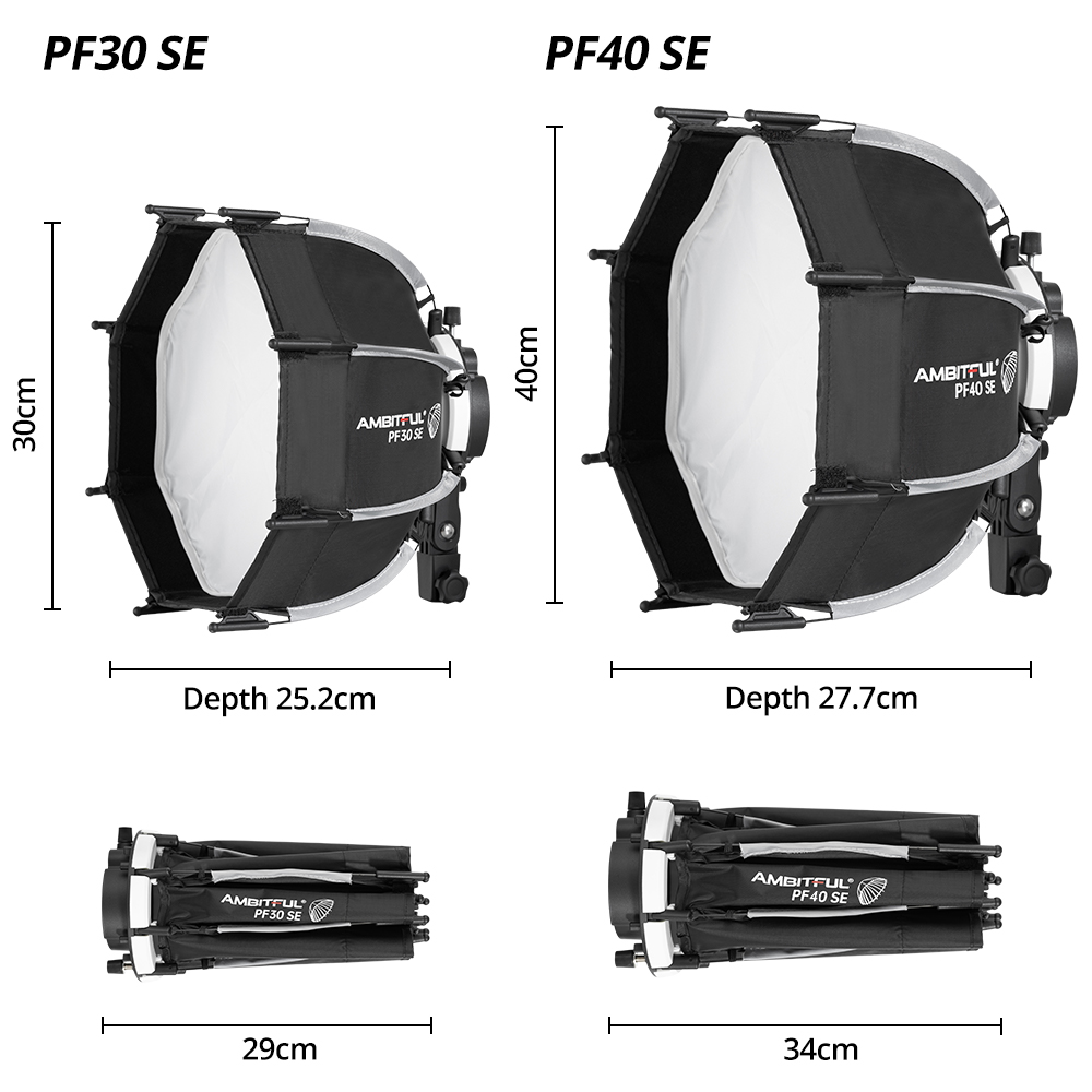 AMBITFUL PF30/PF40 30cm/40cm M - Godox Speedlite Flash recensione e prezzo