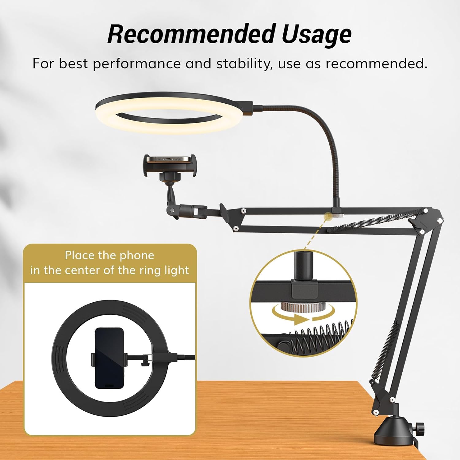 Anello luminoso con supporto e - Photography Lighting Overhead recensione e prezzo